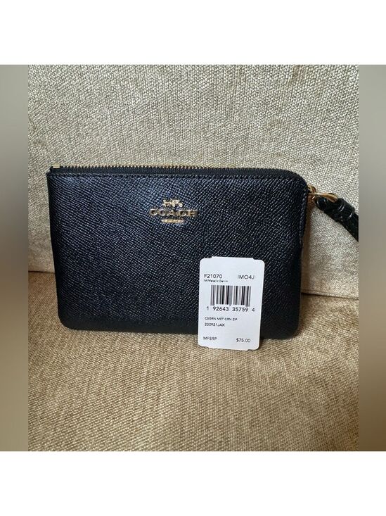 Coach Handbags - Coach - NWT - Midnight Blue Textured Wristlet - Beautiful Color